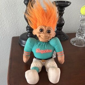 Dolphins Troll Doll with Orange Hair